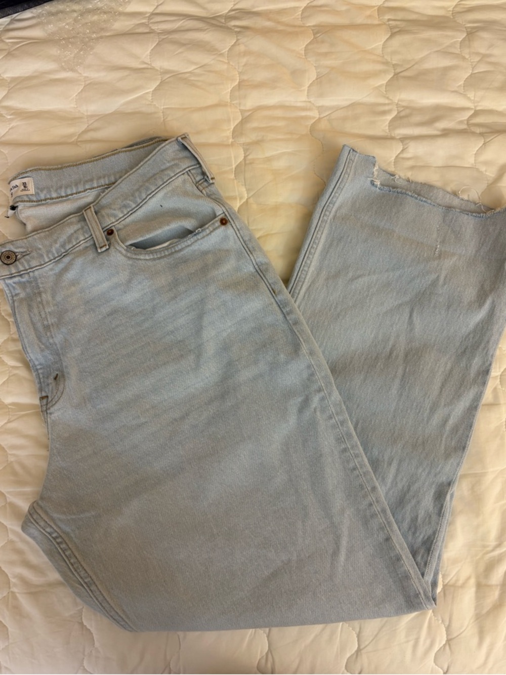 Abercrombie & Fitch Light Wash The Baggy Low Rise Jean in 16 or 33